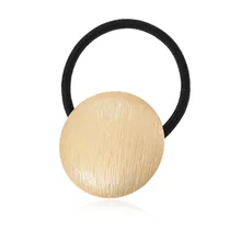 Заколки для волос для Для женщин конопли поверхности матовый линии Круглый Серебряный туман волос аксессуары для волос, резинки головы веревку G0508