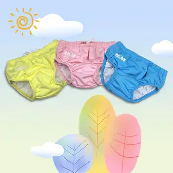 

2 Pcs Baby Swim Trunk Kids Swimwear For Boys Swimsuit Infant Children Swimwear Girl Reusable Diapers Waterproof Panties