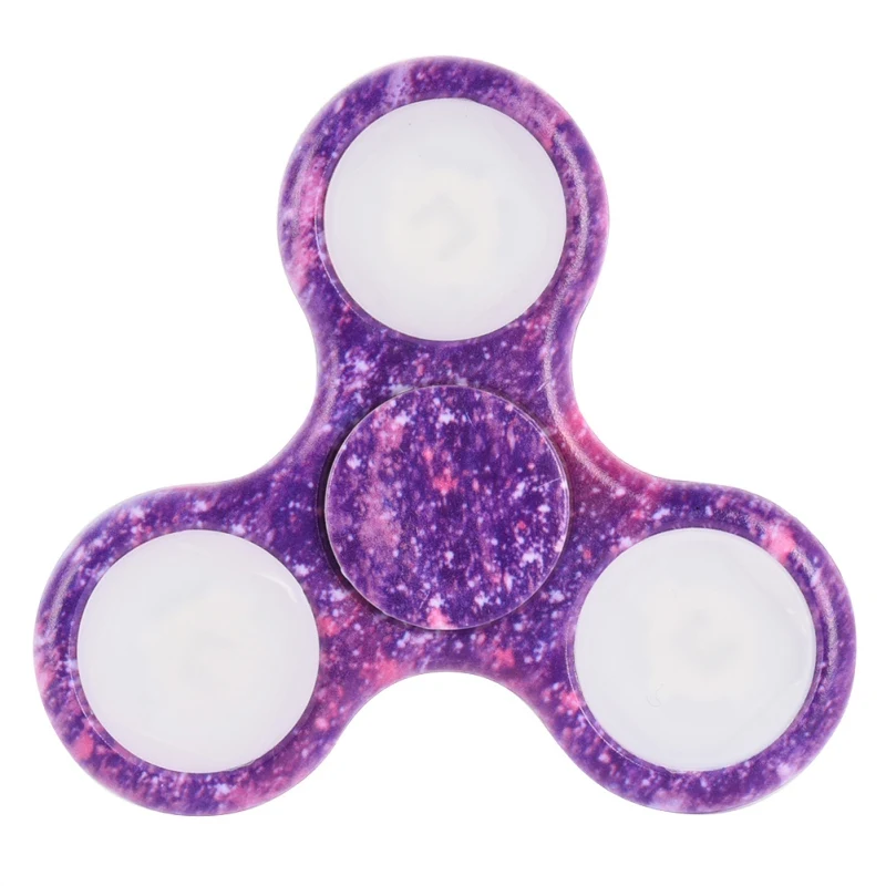 New Hot Fingertip Spinner Camouflage LED Glowing Hand Spinner Frilly Fidget with Switch Finger Painting 4