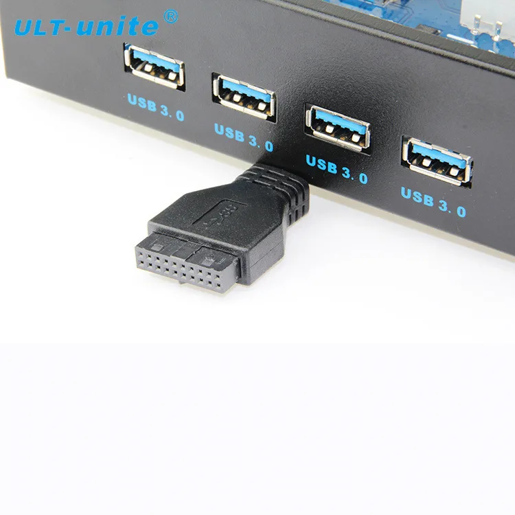 4 Порты концентратор USB 3.0+ спереди Панель 20/19pin заголовок USB 4 USB3.0 адаптер размещены 3.5" флоппи-Бей Комбинированный привод кронштейнах