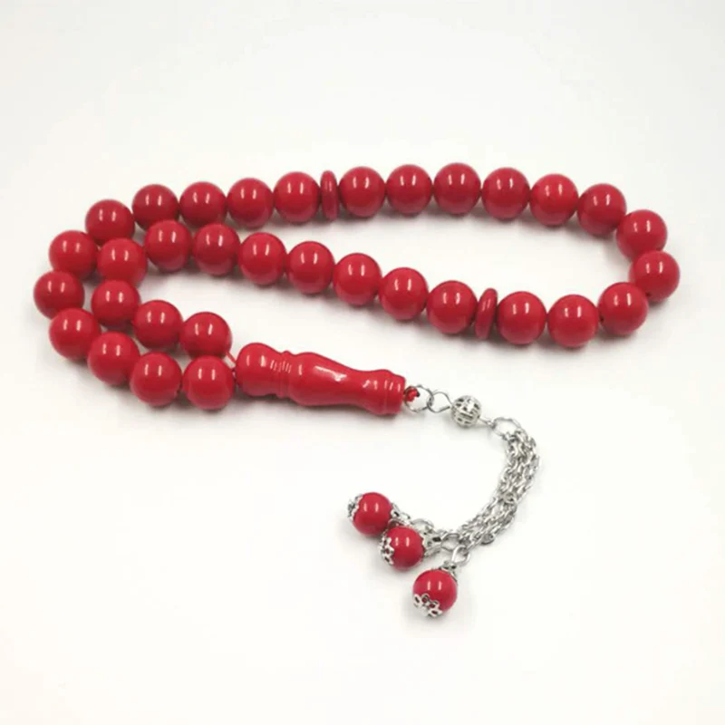 

sabh tasbih Lady Rosary prayer beads 33 Red stone Madam sobh