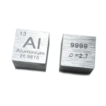 

10 x 10 x 10mm Wiredrawing High Purity 4N Aluminum Cube Periodic Table Of Elements Cube for Research Study Education (Al≥99.9%)