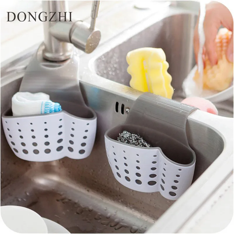 

2018/ Useful Suction Cup Sink Shelf Soap Sponge Drain Rack Kitchen Sucker Storage Tool .