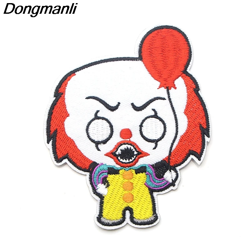

P3244 Dongmanli Stephen King's It Badges Embroidered Applique Sewing Clothes Accessories Badge