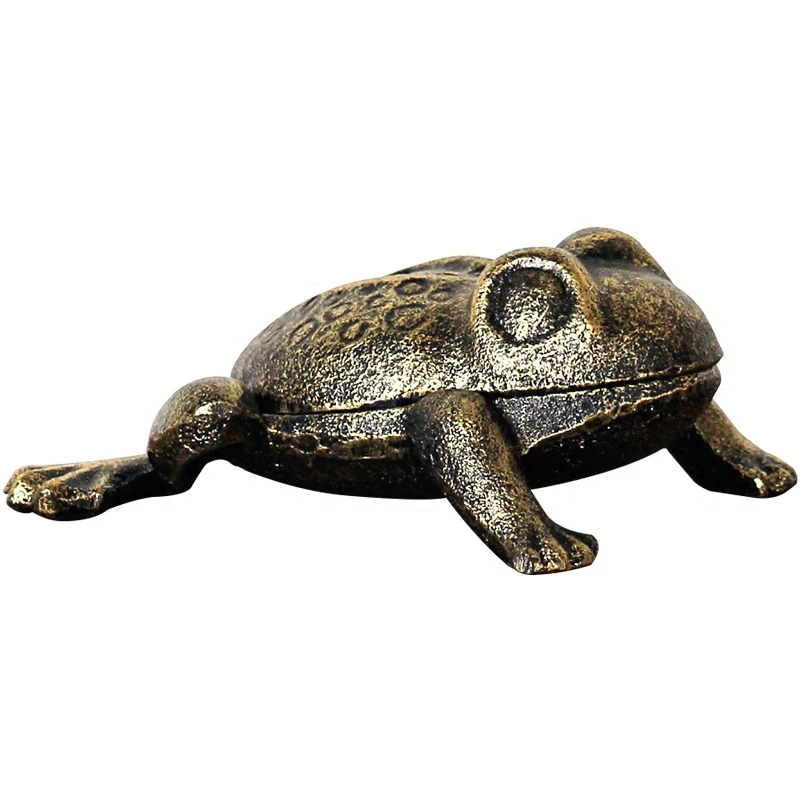 Креативный чугунный лягушка маленький предмет для хранения настольная