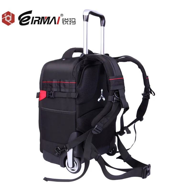  EIRMAI Photo SLR Trolley Case Camera Nylon Bags Big Capacity DSLR Waterproof w/ Rain Cover Backpack
