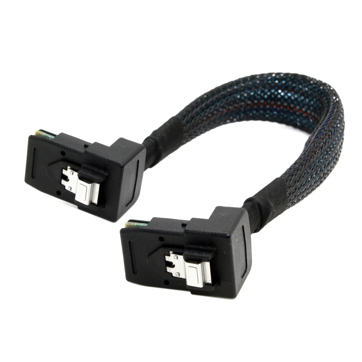 CY Internal Mini SAS SFF-8087 90 Degree Angled to Angled SFF-8087 Server Hard Disk Raid Data Cable 20cm
CY Internal Mini SAS SFF-8087 90 Degree Angled to Angled SFF-8087 Server Hard Disk Raid Data Cable 20cm