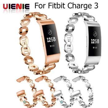 

New Watch Bands for Fitbit Charge 3 Charge4 Bands Stainless Steel Metal Wrist Strap band Women Jewelry Crystal Bracelet belt