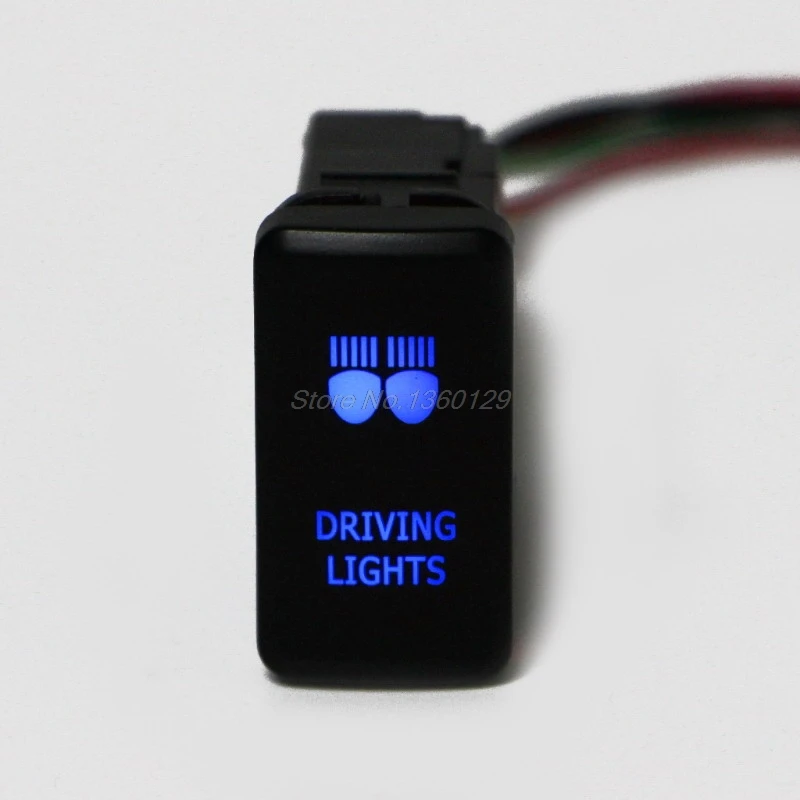 12-24 в лазерный кнопочный Кулисный тумблер светодиодный светильник для автомобиля автоматический переключатель с одной кнопкой включения-выключения для Toyota автомобильный Стайлинг AUG28