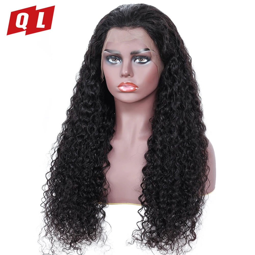 QLOVE Lace Front Human Hair Wigs Natural Remy Lace Front Wig For Black Women Brazilian Water Wave Human Hair Lace Frontal Wigs  (6)