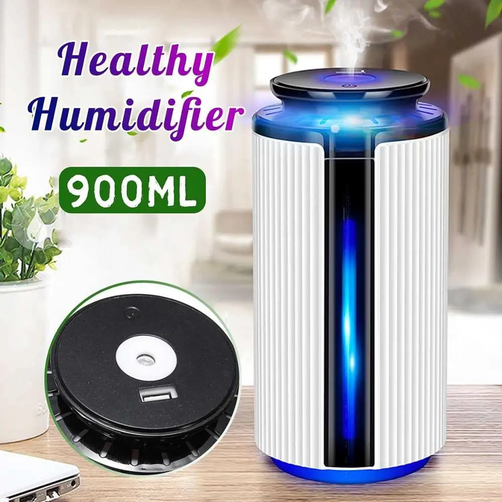 

900ML Home Air aromatherapy Humidifier Ultrasonic USB aroma diffuser Essential Oil 7 Color LED Night light mist maker Purifier