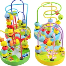 Обучающая игрушка для детей раннего возраста, Детские Разноцветные деревянные Мини-бусины, обучающая игрушка, подарок для детей, деревянная игрушка, кукла