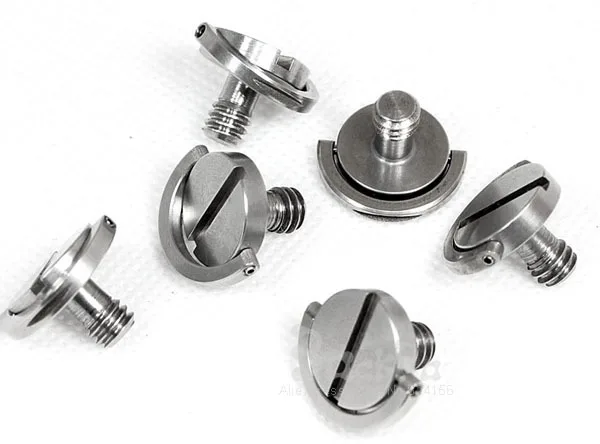 

10pcs 1/4"-20 Precision Stainless Steel D-Ring Screw for Camera Tripod and Quick Release Plate