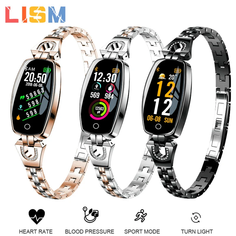 

Smart Watch Women Ladies Girls Fashion Luxury Sport Fitness Smart Bracelet Wristband Real-time Blood Pressure Heart Rate Monitor