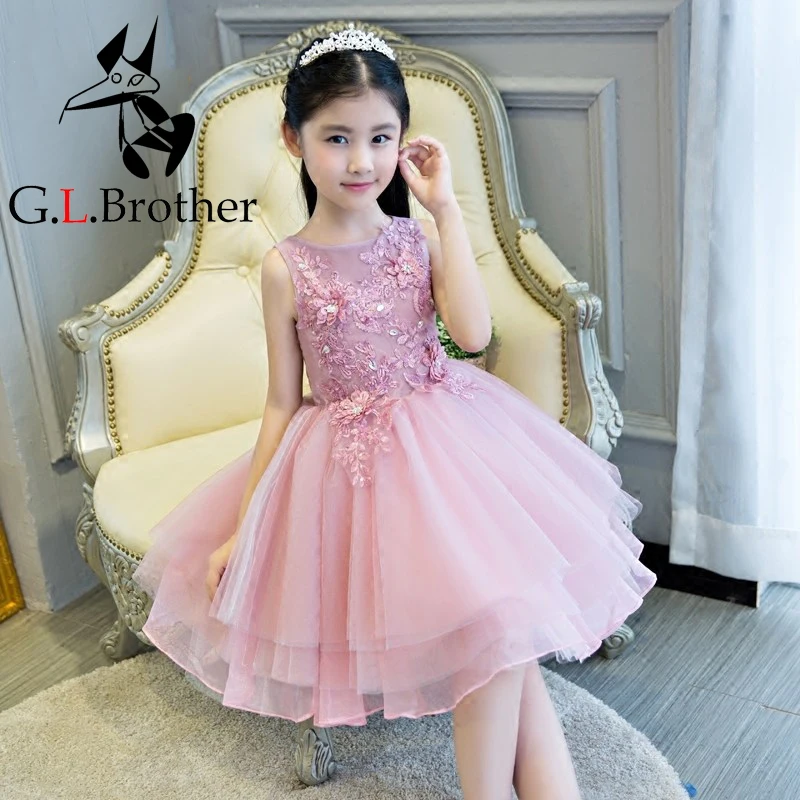 Bridesmaid Wedding Dress New Style 2017 Flower Girls Dress Pink Princess Dress Bridesmaid Girls Dresses For Evening Party IY17 Bridesmaid Wedding Dress New Style 2017 Flower Girls Dress Pink Princess Dress Bridesmaid Girls Dresses For Evening Party IY17