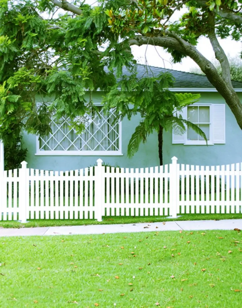 5x7ft Fence Lawn Tree House Photography Backdrops Photo Props Studio Background | Электроника
