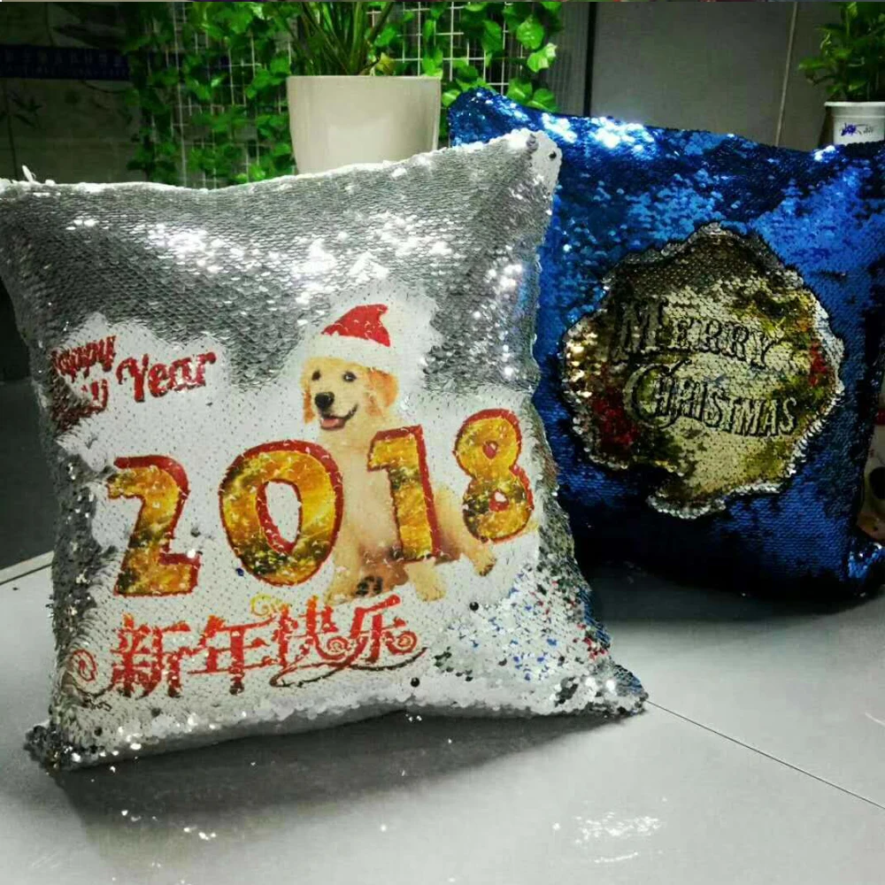 sublimation printed sequin cushion