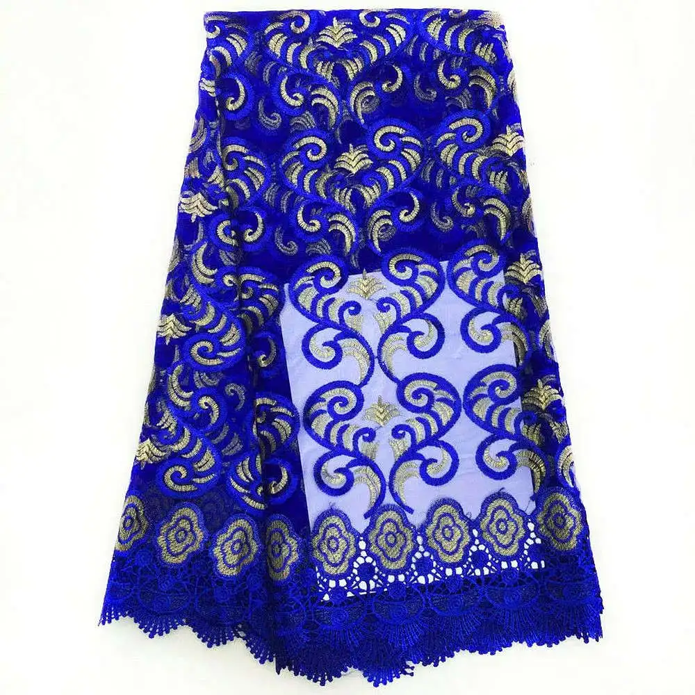 

African lace fabrics Nigeria French net lace fabrics african cord lace high quality with 5 yards