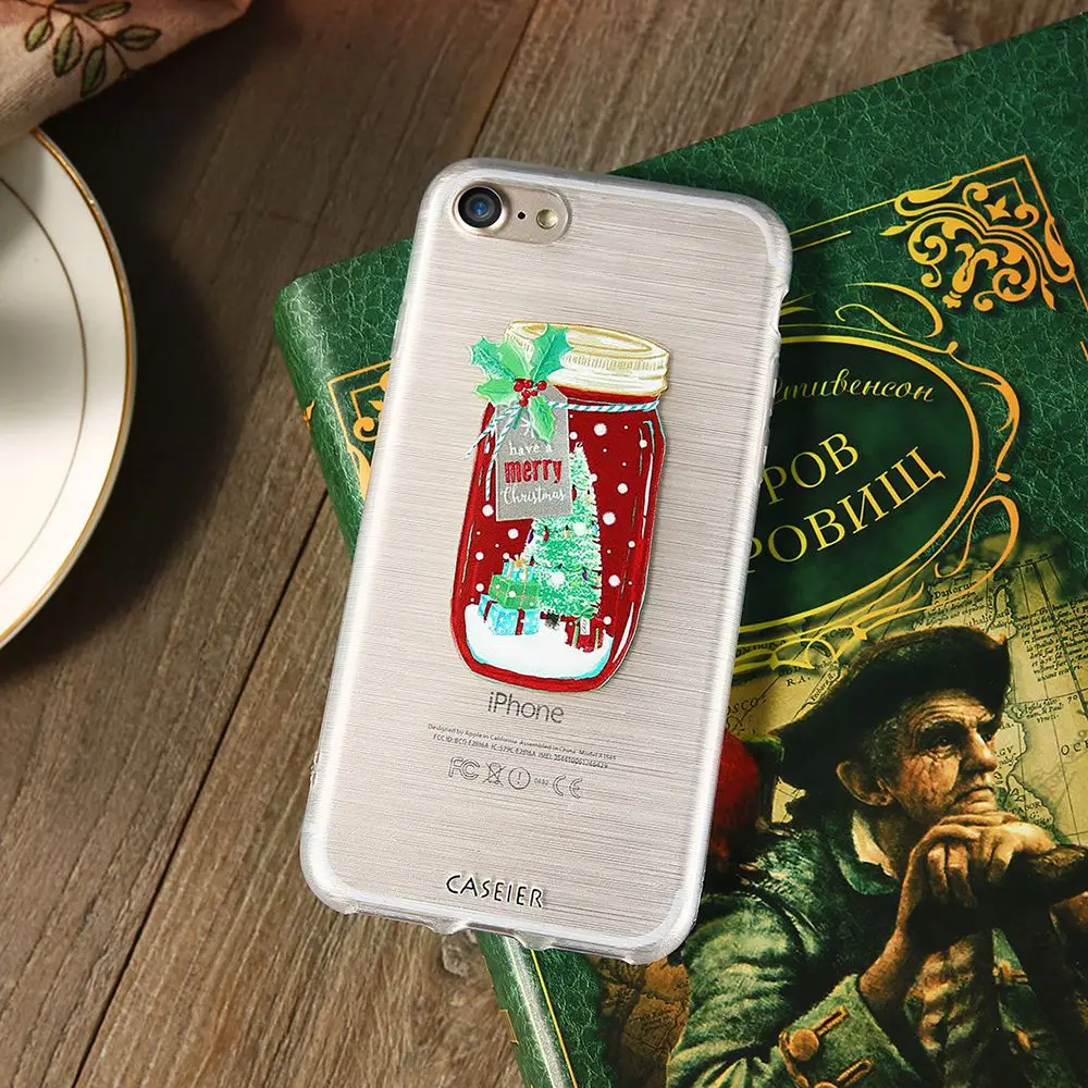 Caseier Merry Новогодние товары телефона чехол для айфон 5 5S SE Новинка зимы крышка iphone