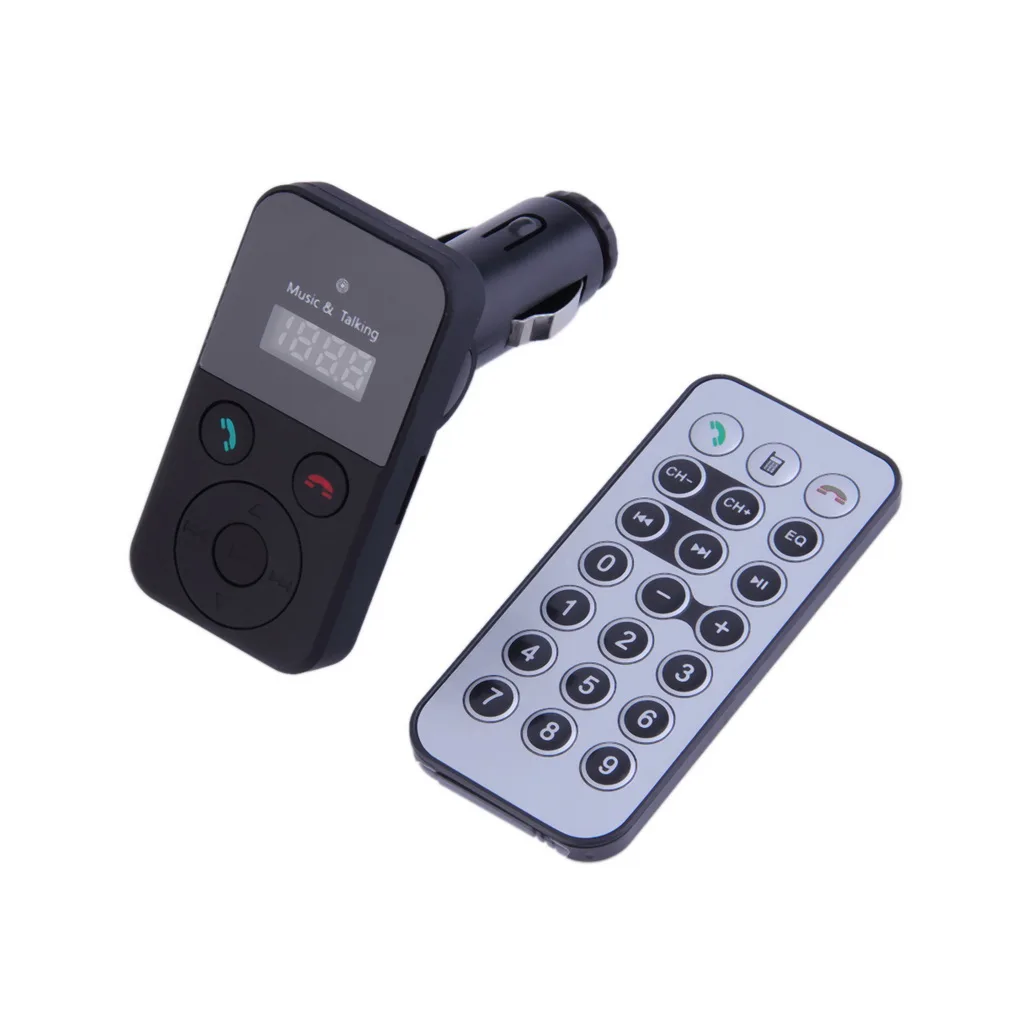 Black Hands Free Wireless Bluetooth FM Transmitter Modulator Car Kit MP3 Player SD USB LCD