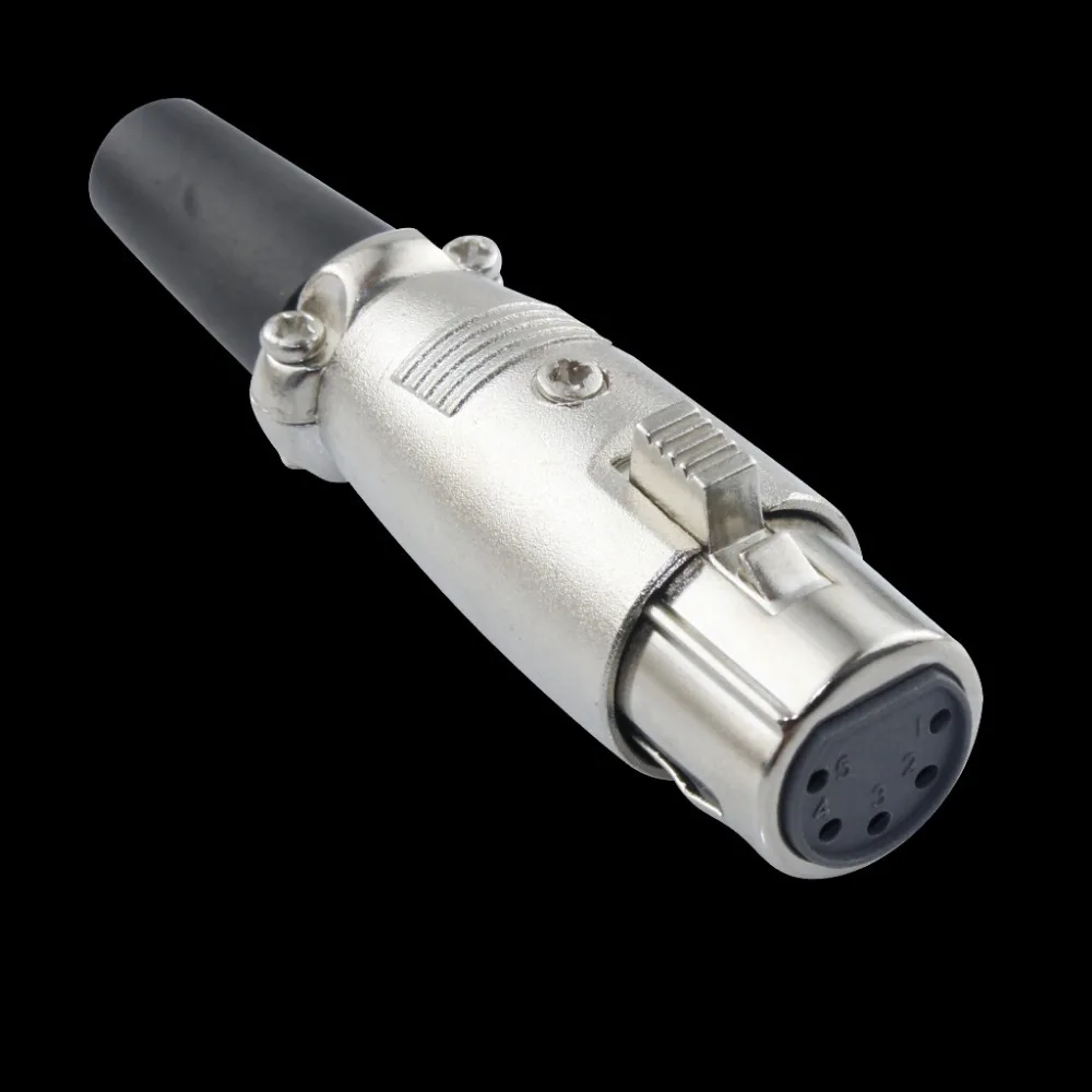 Новые прибытия женские 5-контактный XLR разъем микрофон аудио Бесплатная доставка
