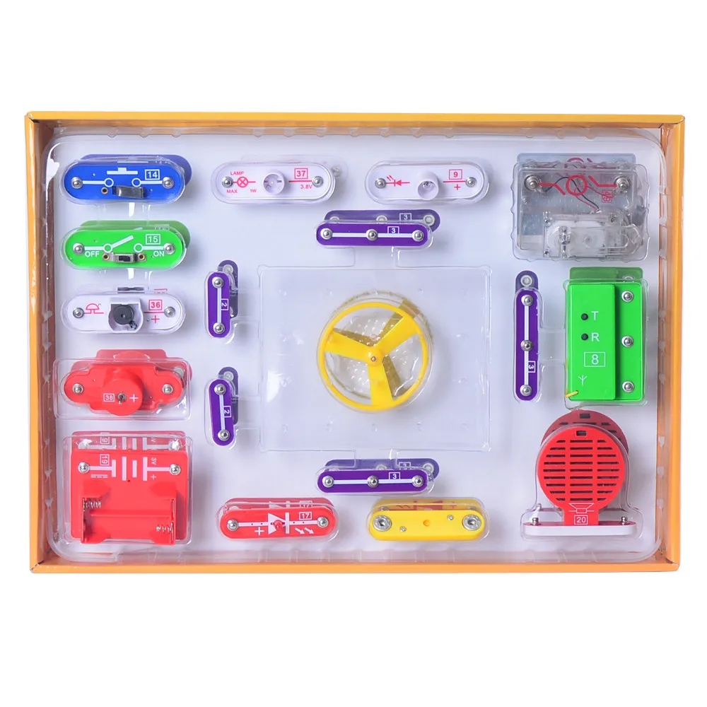 

Electronic Block Kit Building Blocks Educational Appliance Digital Toys Kit Children Kid MTELE W-2289 Birthday