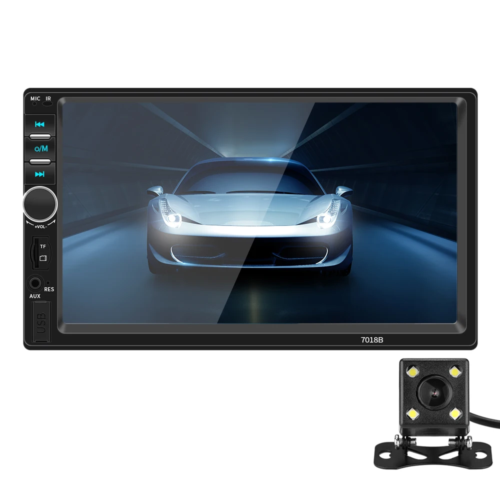 

AOZBZ 2 Din 7" Touch Screen Bluetooth Handsfree Car Stereo Radio USB Port FM USB AUX MP5 Player for Android for Apple Systems