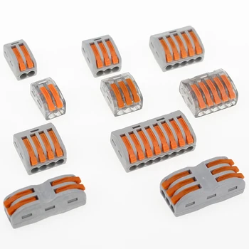 

30-50pcs/lot 222 mini fast wire Connectors,Universal Compact Wiring Connector,push-in Terminal Block