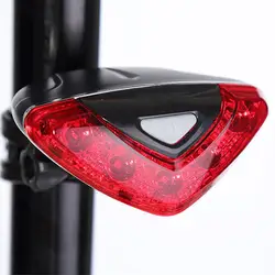 Велоспорт ночной безопасности Предупреждение лампа велосипед сзади хвост светло-красный светодиодный вспышки света ABS Пластик велосипед