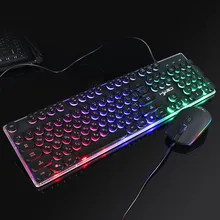 Новая игра светящаяся проводная USB мышь и клавиатура костюм с радужной подсветкой светодиодный подсветка эргономичная механическая клавиатура игровая мышь