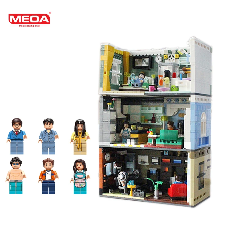 MEOA House Model Mini Home Building Blocks LegoINGlys City Constructor With Action Figures MOC Bricks Kids Toys For Children MEOA House Model Mini Home Building Blocks LegoINGlys City Constructor With Action Figures MOC Bricks Kids Toys For Children