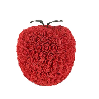 

TFBC 25Cm Apple Of Roses Gift Box Rose Soap Foam Flower Artificial New Year Gifts For Women Valentines