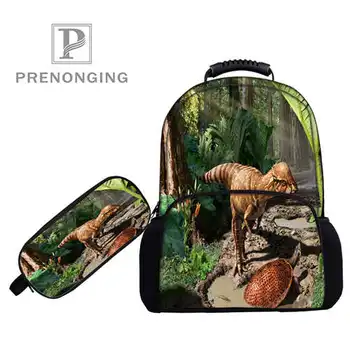 

Custom 17inch Dinosaur Backpacks Pen Bags 3D Printing School Women Men Travel Bags Boys Girls Book Computers Bag#1031-8-dinosaur