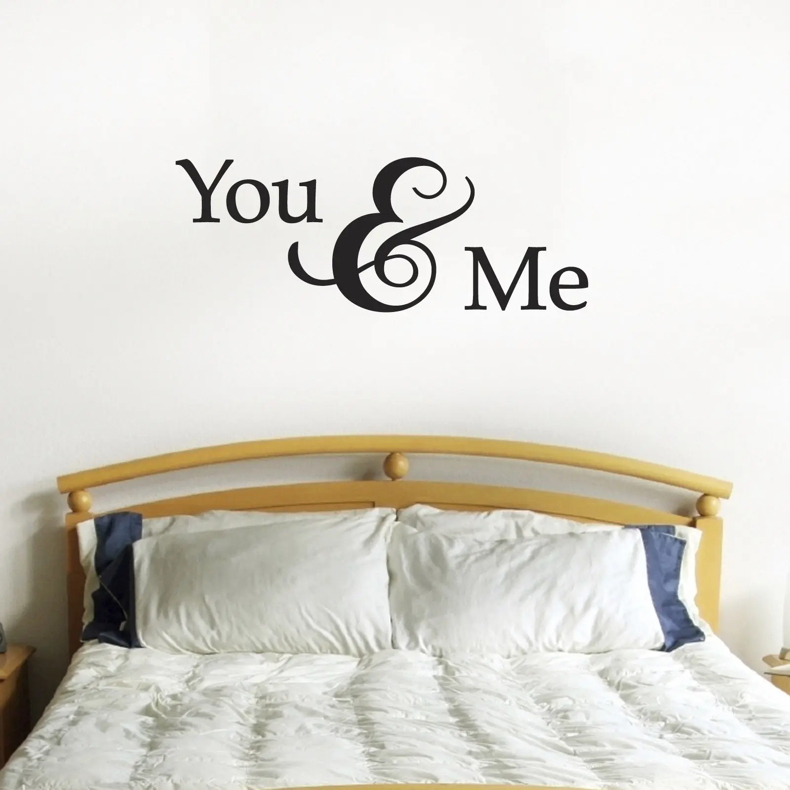 You and Me Bedroom vinylWall Sticker Romantic love Wall Decal free