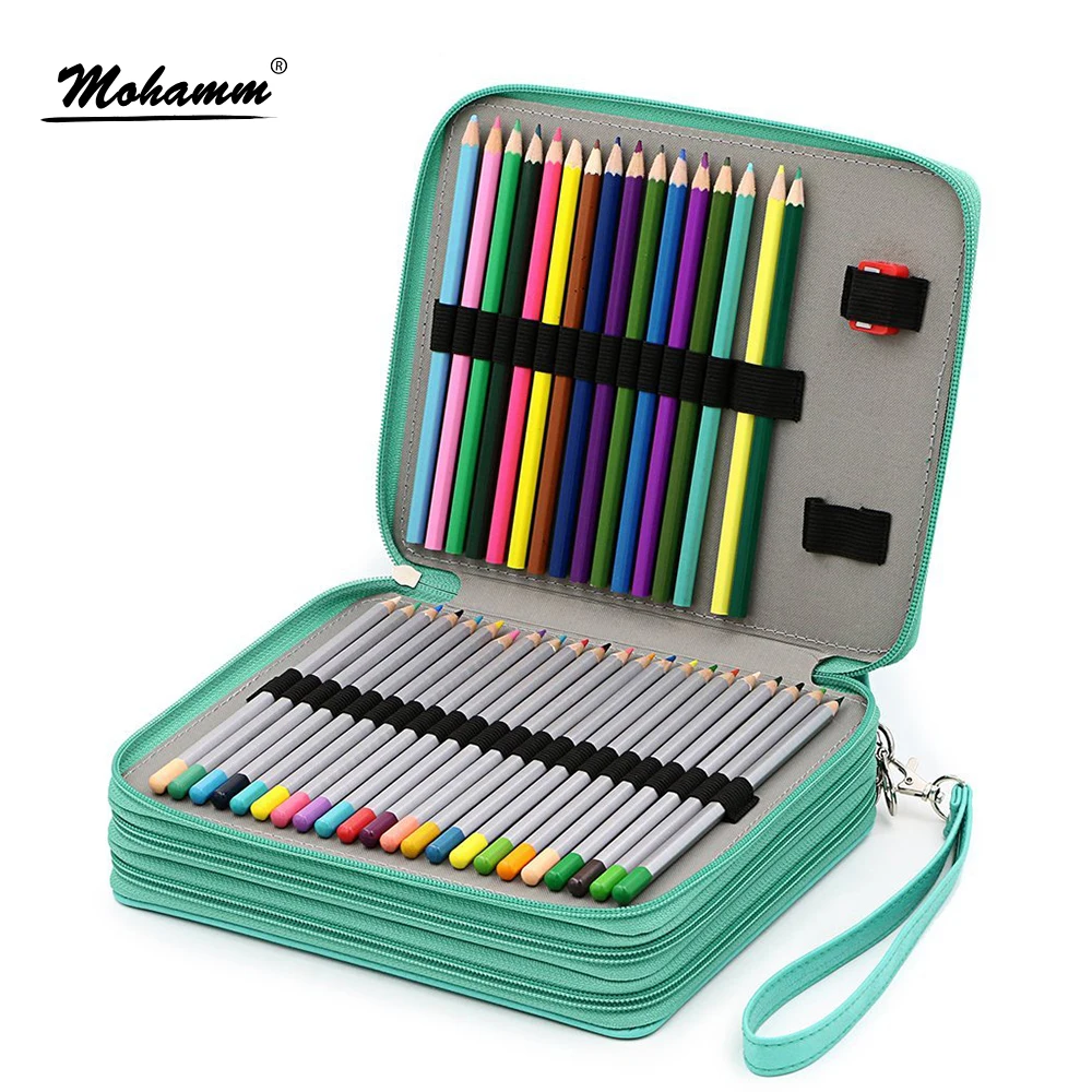 124 Holders Large Capacity Pencil Case for Art Pens Watercolor Colored