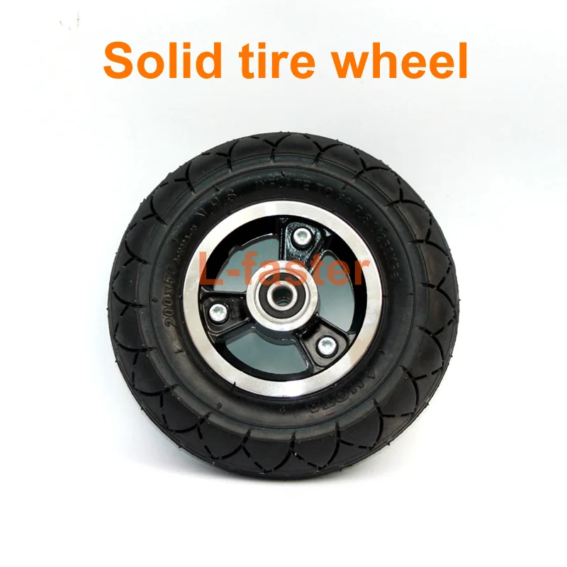 

200x50 Electric Scooter Solid Wheel No Air 8 Inch Scooter Wheel With Solid Tire Alloy Hub 8" Trolley Caster No Need Inflate