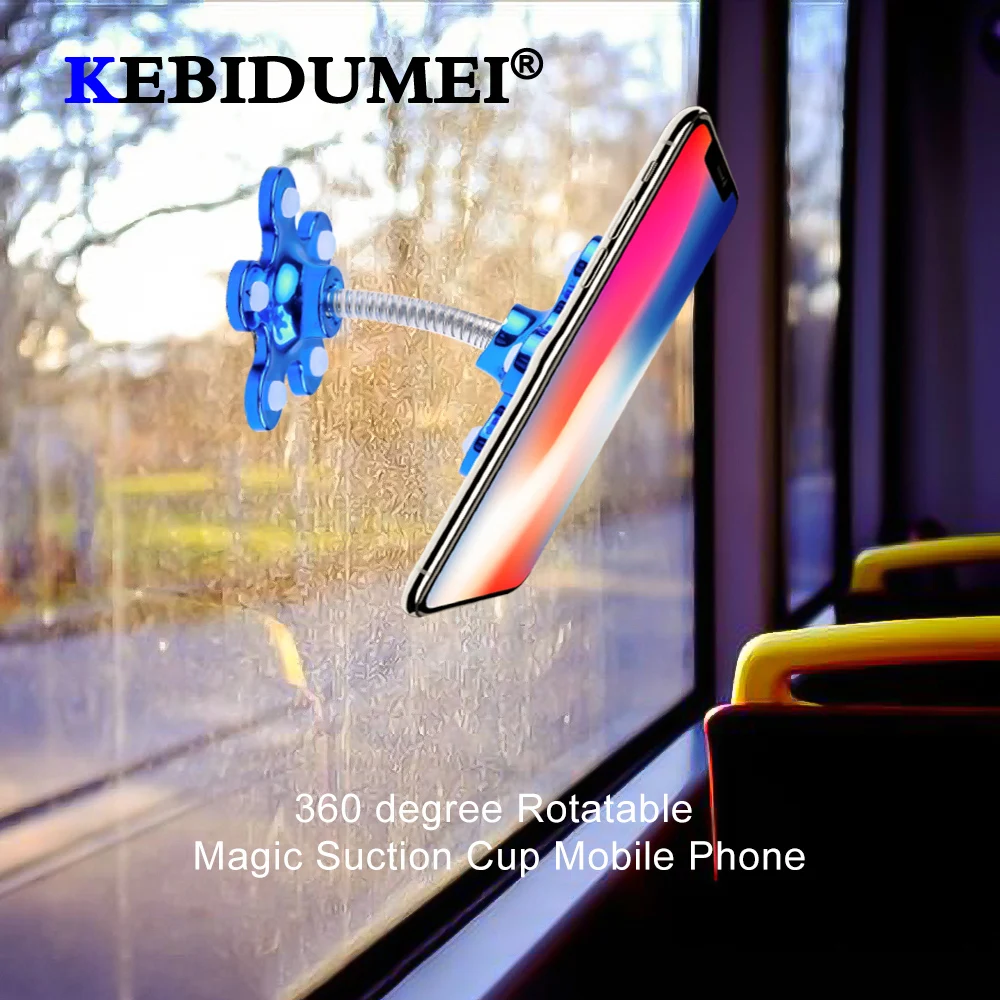 

Sucker Stand Phone Holder 360 Degree Rotatable Magic Suction Cup Mobile Phone Holder Car Bracket Smartphone Holder Adjustable