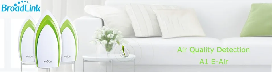 A1--Broadlink A1 E-air,Wifi Air Quality Detector,Intelligent Sensor Filter,Remote for Smart Home Automation,Testing Humidity PM2.5