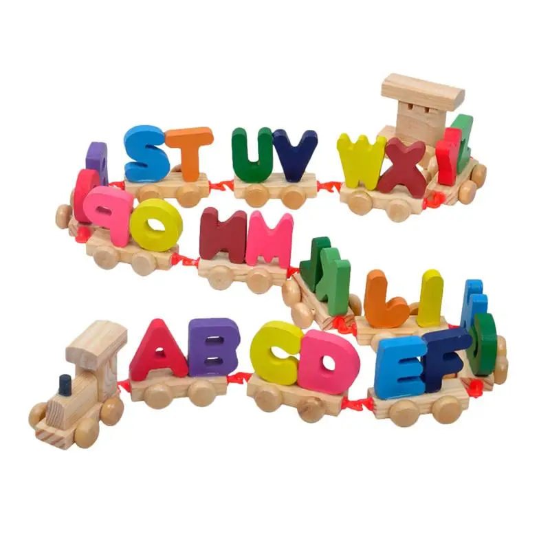 wooden name train for baby