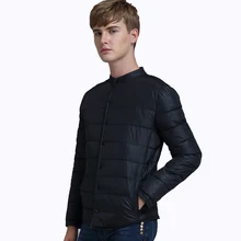 Mens Winter Down Coats 2017 Warm Jackets Men Ultra Light Slim Coat Outerwear Green Black Color Plus Size 3XL Casual Parkas