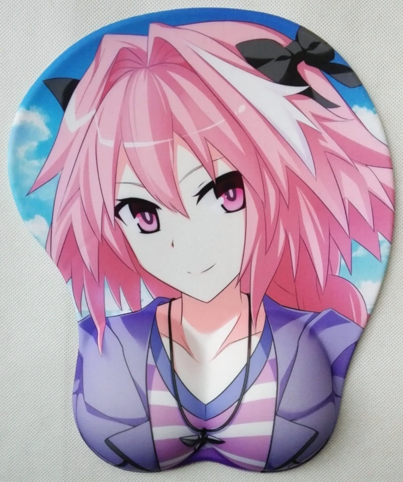 

2019 new version Japanese anime silicone 3d mouse pad Lycra fabric wristbands Cartoon Creative sexy mouse pad Chest mouse pad