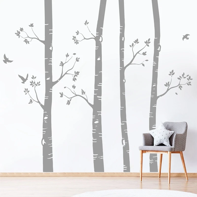Wall Decor Decal Sticker Removable vinyl large tree 96" 3 trees