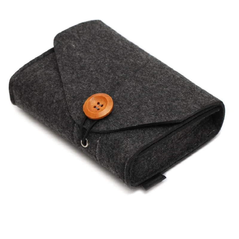 

Storage Bag Organization Key Coin Package Mini Felt Pouch Earphone ID Card Power Bank Data Cable Travel Organizer