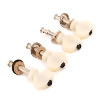 

Musiclily Ukulele Tuning Pegs Keys Machine Heads Tuners, Chrome with White Button (Set of 4)
