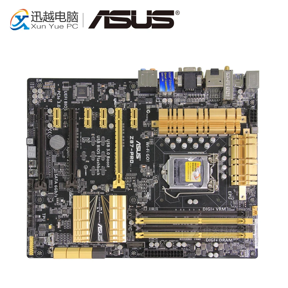 

Asus Z87-PRO Desktop Motherboard Z87 Socket LGA 1150 i7 i5 i3 DDR3 32G 7*PCIE SATA3 USB3.0 VGA DVI HDMI DP ATX