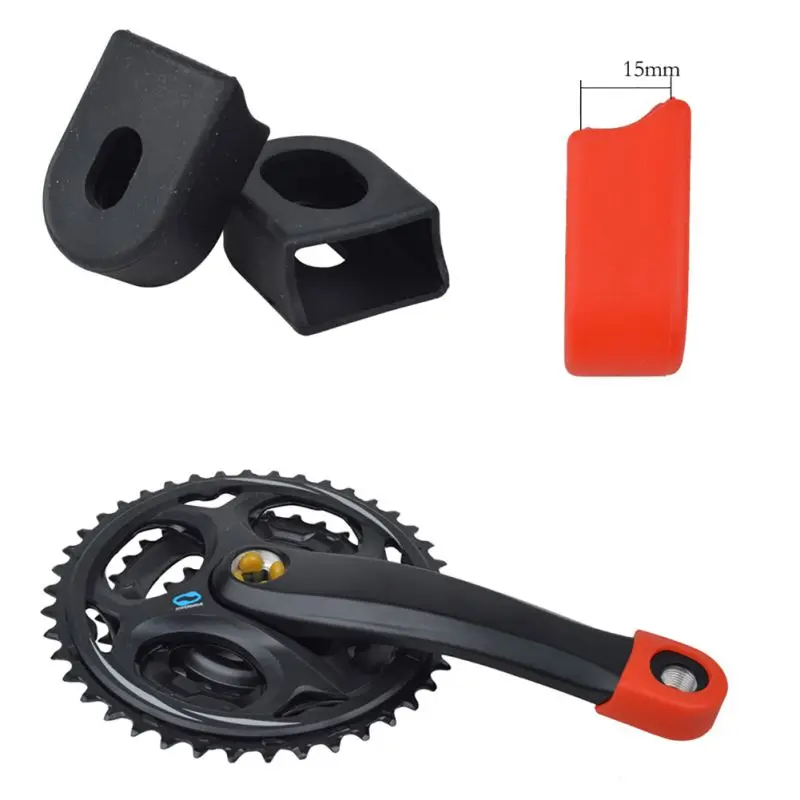 

New 2PCS Bicycle Cycling Silcon Crank Arm Protector Fixed Gear Bike Set Protect