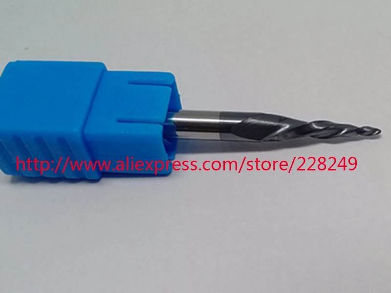 1 шт. r0 5 * D4 20 50L 2F HRC55 вольфрамовые твердосплавные конические концевые фрезы с