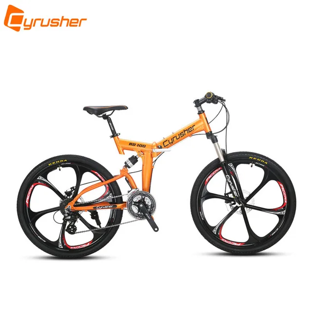 Cyrusher RD100 складной горный велосипед полная подвеска рама дорожный велосипед 24 скорости 26X17 дюймов двойные дисковые тормоза MTB велосипед