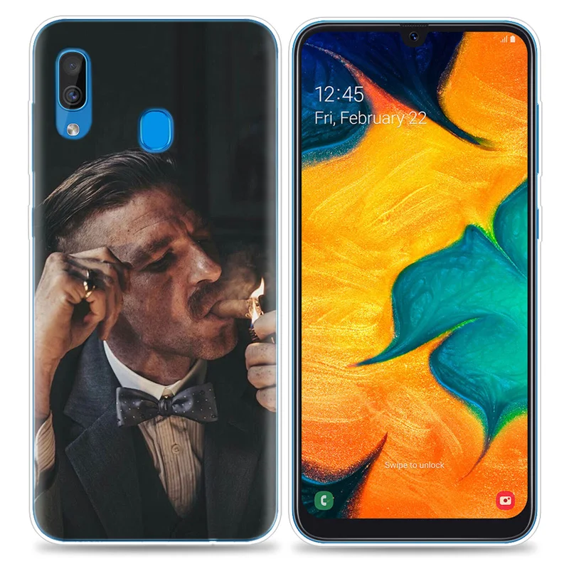 Transpatrent силиконовый чехол для samsung Galaxy A50 A70 A30 M30 M20 A10 A20 A40 M20 крышка телефона Чехлы для телефона с принтами "острые козырьки: Томми Шелби"