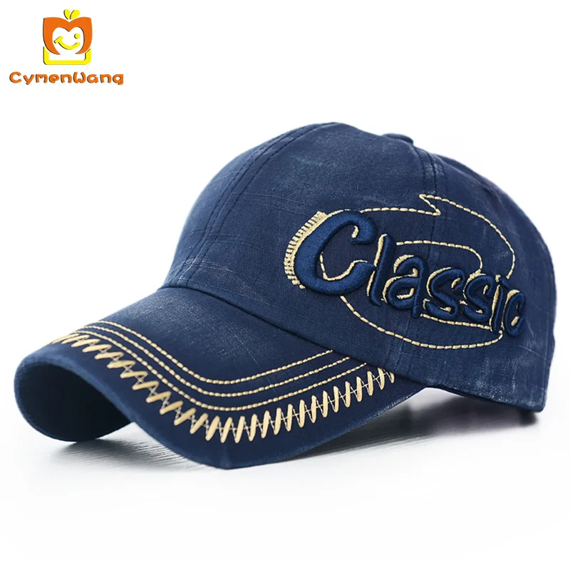 

Cymenwang Cotton Baseball Cap Men'S Adjustable Cap Casual Black Fitted Hat Bone Snapback Hip Hop Baseball Caps With Metal Hats